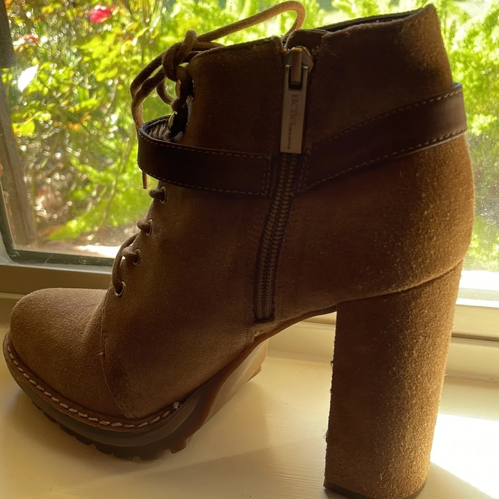 BCBGeneration Tan Suede Ankle Booties - Picture 6 of 8